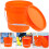 Masteelf 2 Farbeimer Dispenser Mini Aufbewahrung Reise Orange 8