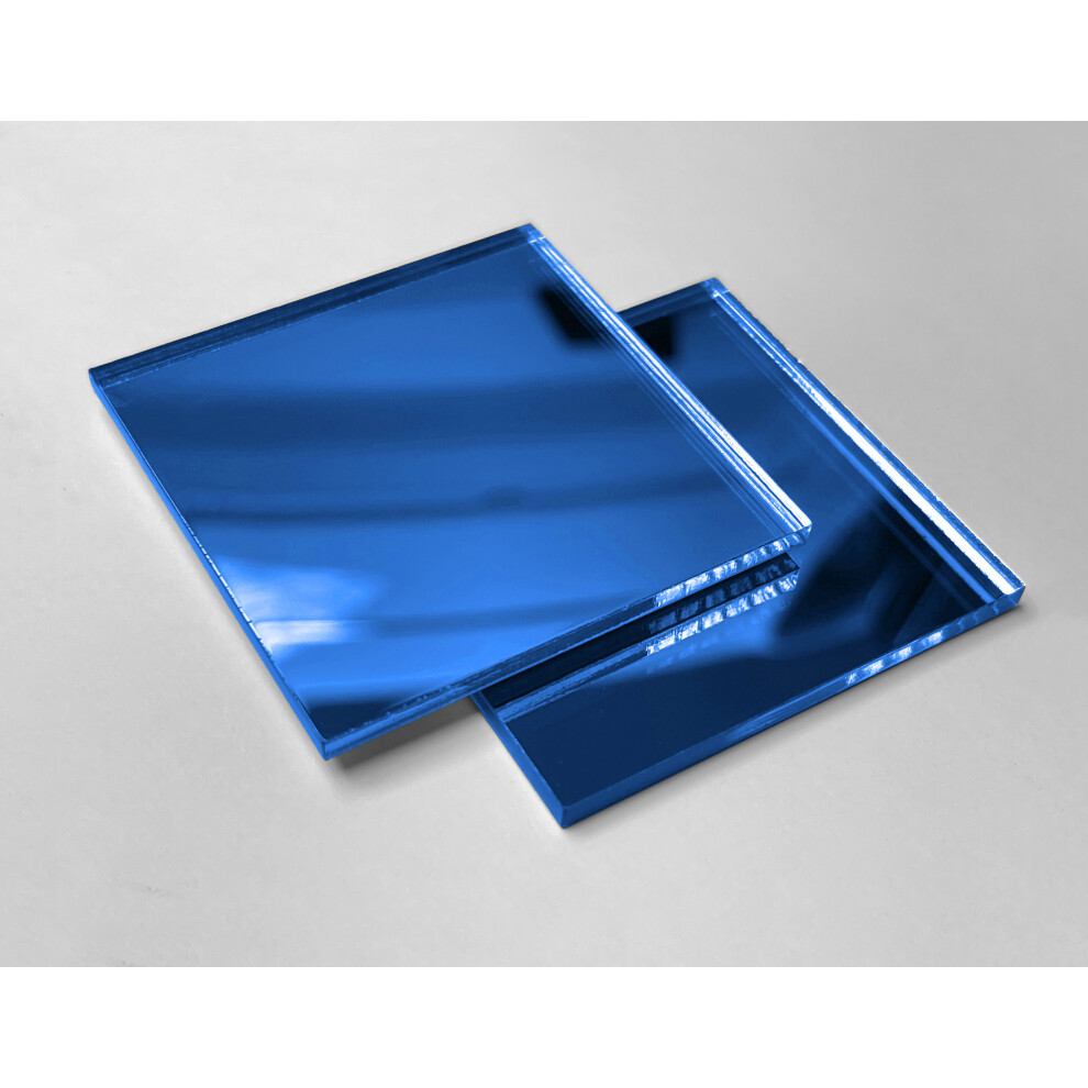 Set Of 30 Small Square Mirrors (3X30x30 Mm, Blue) 8719762628095