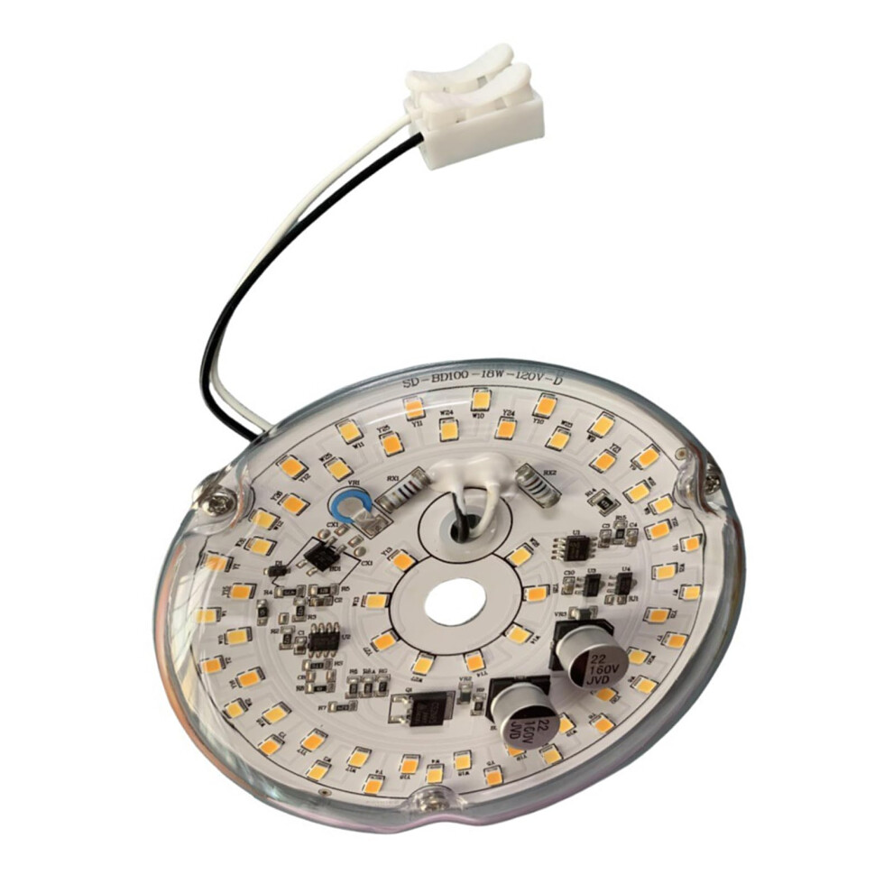 Round Led Ceiling Fan 120V 18W 3 Color Temperature Dimmable Retrofits Board Panel Light 9016109452788