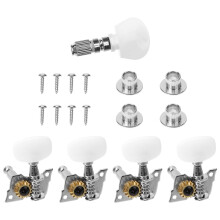 Banjo-Stimmmechanik Stimmknöpfe Silber Zinklegierung Pvc 1 Satz