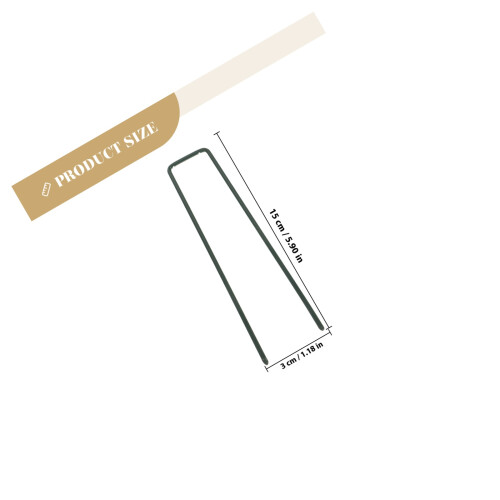 30Stk Heringe U-Förmig Metall Für Garten Und Landschaft 1