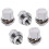 20pcs Car Lug Nuts Aluminum Alloy Silver Replacement For 5