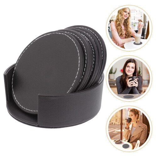 Heat Insulation Cup Pad Round Coasters Coffee Pvc 1 Set 2