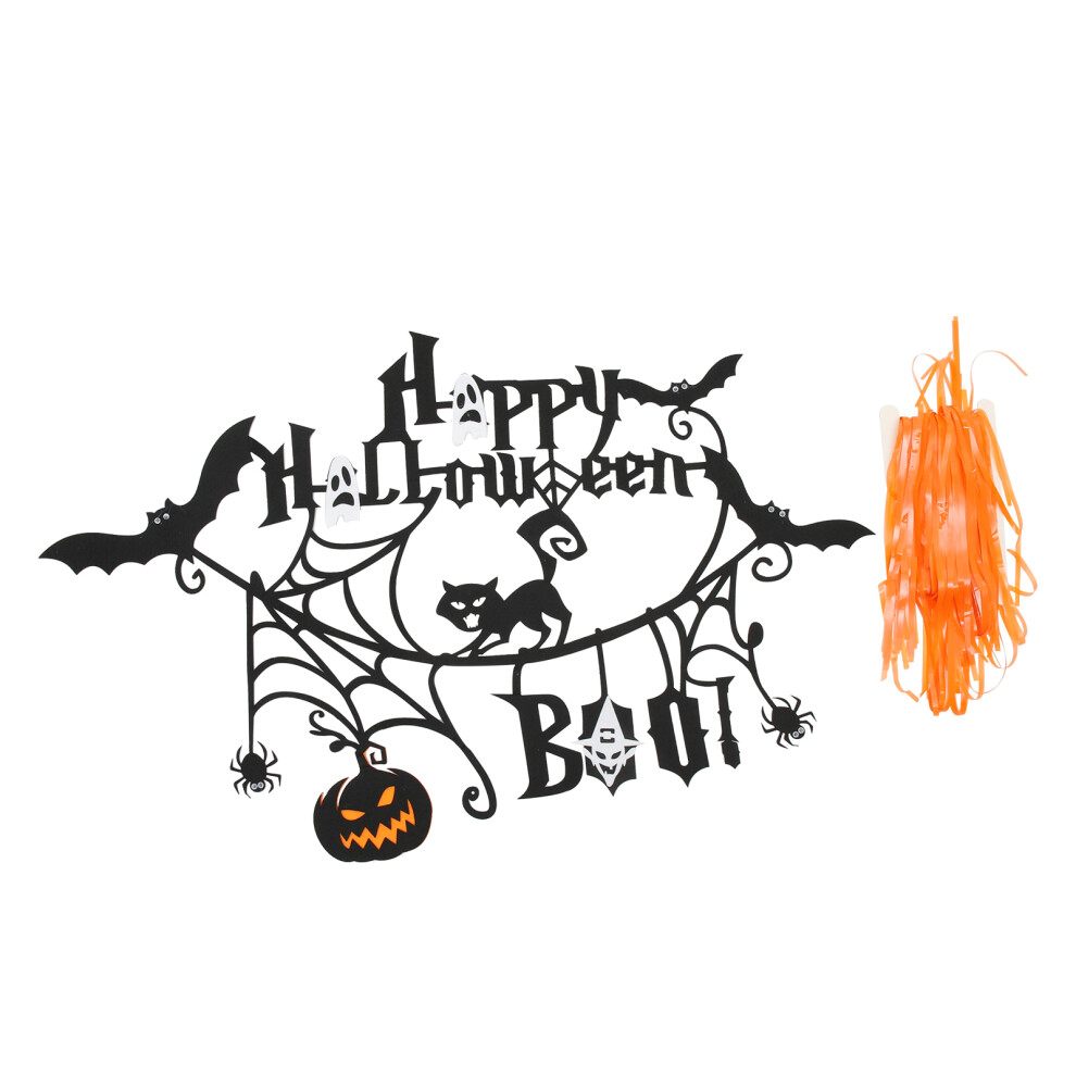 Sztuka Zaimkowa Firanka Z Ozdobnej Halloween TłO Na Atrakcję-image