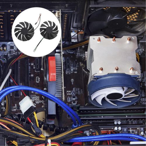 1 Paar Grafikkarten Kühlung Lüfter Mit Kühlkörper Für Computer 2