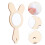 Holz Handspiegel Beige 10 5,5x3,2x0,1 9