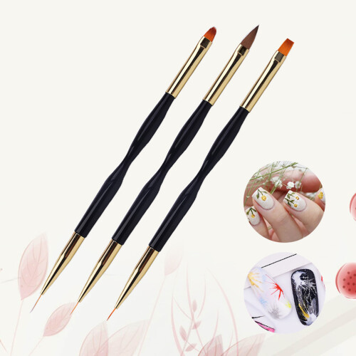 3Pcs Ferramenta De Escova De Unhas Dupla Para Unhas 2