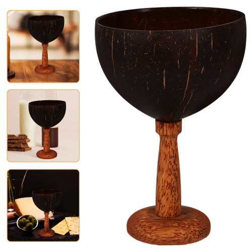 Coconuts Shell Trinkbecher Mit Fuss Hawaiian Beverage Cup 2