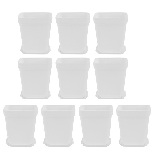 10Stk Kunststoff Mit Einschubtabletts 7Cm Weiß