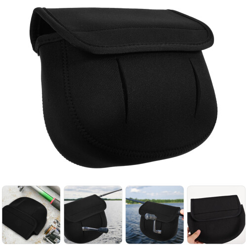 Housse Néoprène Noire Pour Moulinet Pêche Protection Durable 1