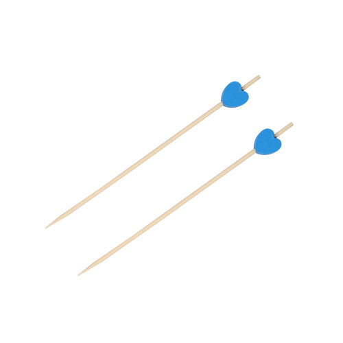 2 Pack 200 Einweg Holz Cocktailspieße Herz 2