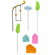 7Teiliges Frühlingsdekoration Für Garten Und Mini Gartenspieße