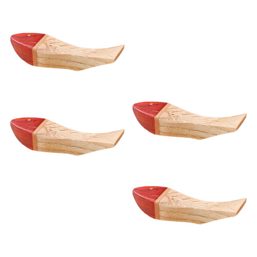 4Stk Holz Fischförmige Essstäbchenhalter