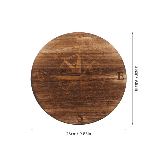 Runde Holz Servierplatte Käsebrett Mit Schild Sonne Mond 2