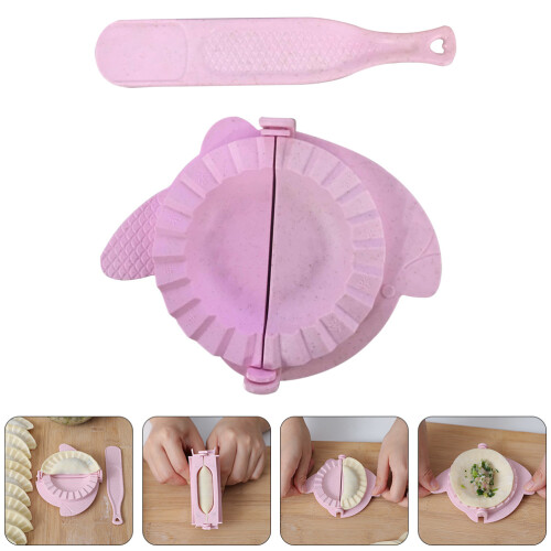 2Stk Weizenstroh Ravioli Pierogi Form Schneidem Pink 1