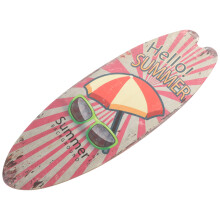 Retro Surfboard Wanddekoration Mehrfarbig 1 Stk