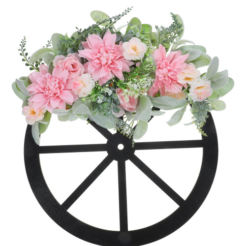Kranz Für Die Eingangstür, Simulationsblumen, Holzrad, 1