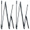 Folding Herstelonderdelen Metaal Zwart 2 Sets 10