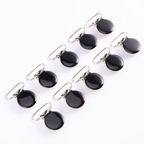 10St Schnullerketten Mit Halterung, Runde Metallclips ( )