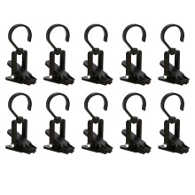 10St Camping Clips Zwart Duurzaam Voor Outdoor Activiteiten