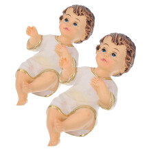 2 Unidades Estátua Bebê Jesus Resina Para Decoração Natal