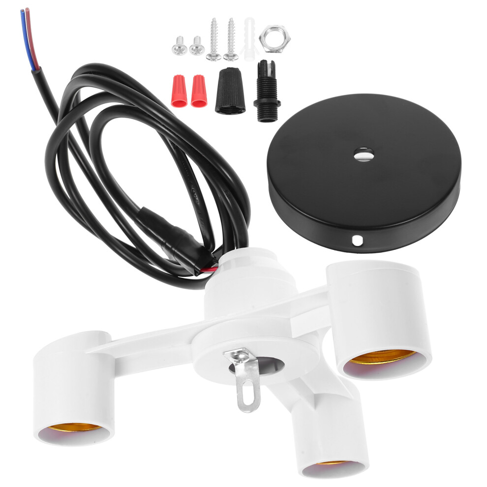 Gniazdo E27 TróJramienne Sufitowe BiałY-image