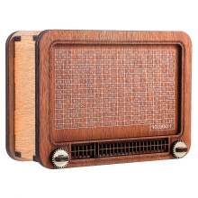 Kreativer Geldtopf aus Holz in Radioform zur Raumdekoration mit 3 Aufbewahrungsmöglichkeiten