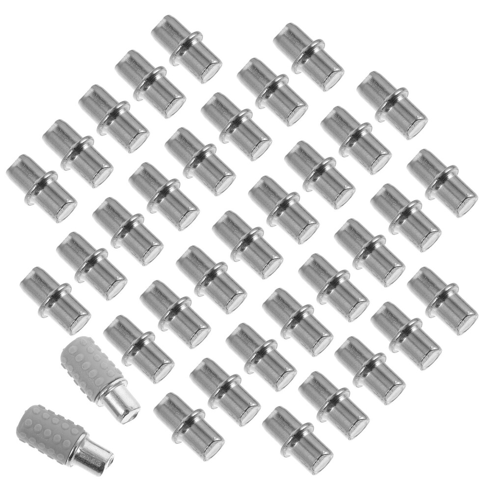 100Pcs Movable Silver Shelf Brackets Iron Pp For Bookcase And Cabinet 1244822115415