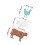 1 Set Geformte Holzschilder Huhn Schwein Kuh 2