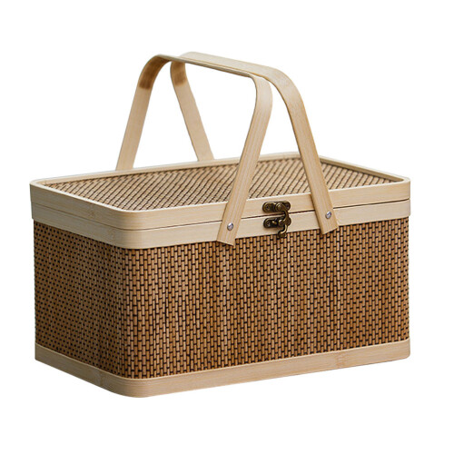 Picnic Korb Weiden Rattan Servierkorb 1