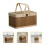 Picnic Korb Weiden Rattan Servierkorb 3