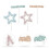 2 Sets Mesh Pearl Star Cake Topper Decors 5