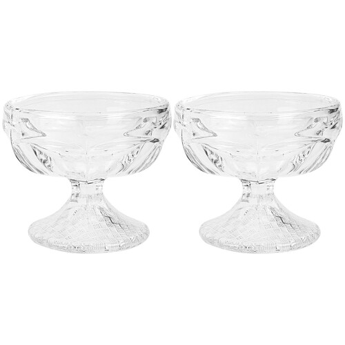 2 Unidades De Cristal Para Con Base Alta Transparente