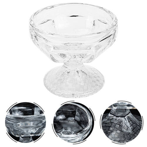 2 Unidades De Cristal Para Con Base Alta Transparente 2