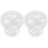 2 Unidades De Cristal Para Con Base Alta Transparente 4