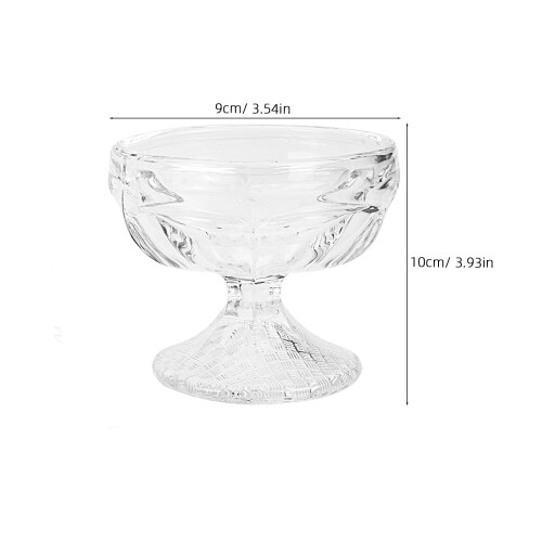 2 Unidades De Cristal Para Con Base Alta Transparente 1