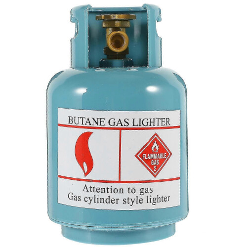 Spardose in Form eines Benzintanks – Hellblaue Spardose (15x9x9cm)