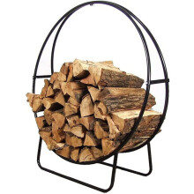 Log Store Firewood Rack Indoor Metal Wrought Iron Wood Rack Heavy Duty Outdoor Use