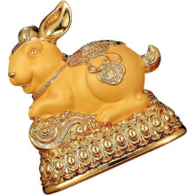 Goldenes Hasen-Sparschwein, bezauberndes Sternzeichen-Sparschwein für Zuhause, dekoratives Sparschwein