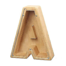 26 Spardosen mit englischem Alphabet aus Holz – Geldspardose, Aufbewahrungsbox für Münzen, Tischdekoration