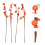 4Stk Simulation Kürbis Zweig Orange 4