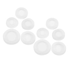 Elastischer Gummistopfen für Sparschweine, dicht verschließbar, weiß, 10 Stück