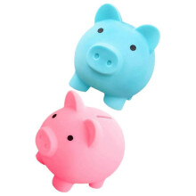 2 Stück Plastik-Sparschweine, niedlich, unzerbrechlich, Sparschwein-Spardose, Münzbank