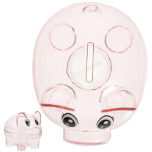 Spardose Mädchen, transparentes Sparschwein, Kinder-Geldglas, Tischdekoration, 11,00 x 10,00 x 8,50