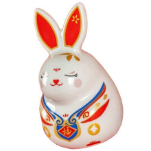 Niedliche Spardose, Hasenfigur, Auto-Accessoire, weiß, 9,9 x 6,6 x 5,1 cm, 1 Set