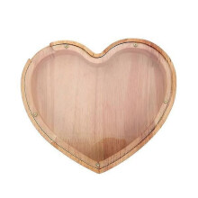 Herzförmiges Sparschwein aus Holz, Geschenk für Kinder, Jungen, Mädchen und Erwachsene