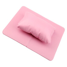 Set Maniküre Handkissen Tischmatte Handauflage Salonzubehör Rosa