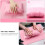1Set Handkussen Manicure Mat PU Leer Roze Salon Tool 10
