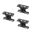 3 Unidades Soportes Pared Para Resistente Negro 6