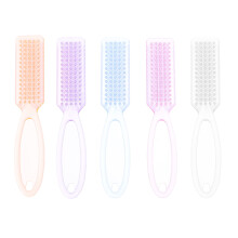 15Pcs Manicure Nail Brush Portable Fingernail Cleaner Assorted Colors